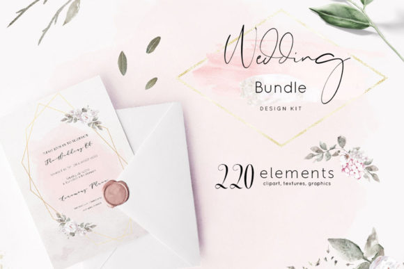 220 Wedding Clipart Bundle: Elevate Your Designs Instantly