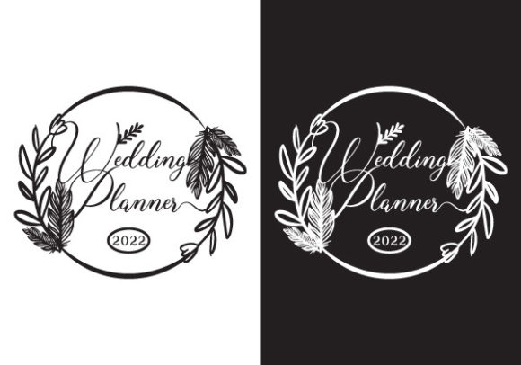 Elegant Botanical Typography: The Plant Wedding Vector