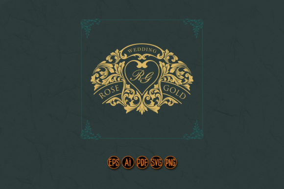Elegant Design Asset: The Classic Flourish Wedding Emblem SVG