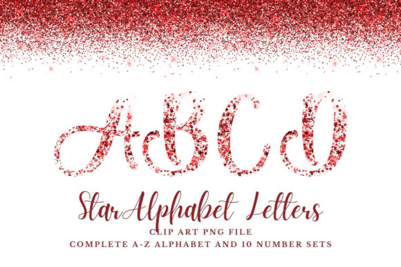 Red Star Glitter Alphabet Wedding Font: A Designer's Guide