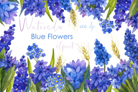 Watercolor Flower Clipart: Elegant Wedding PNG Designs