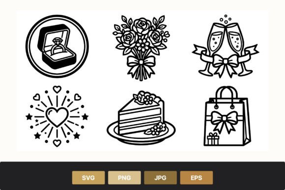 Wedding Icons Black White Line Art: A Designer's Guide