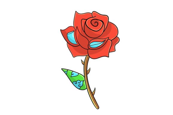 Wedding Red Blossom Rose Stickers: A Design Asset for Romantic Projects